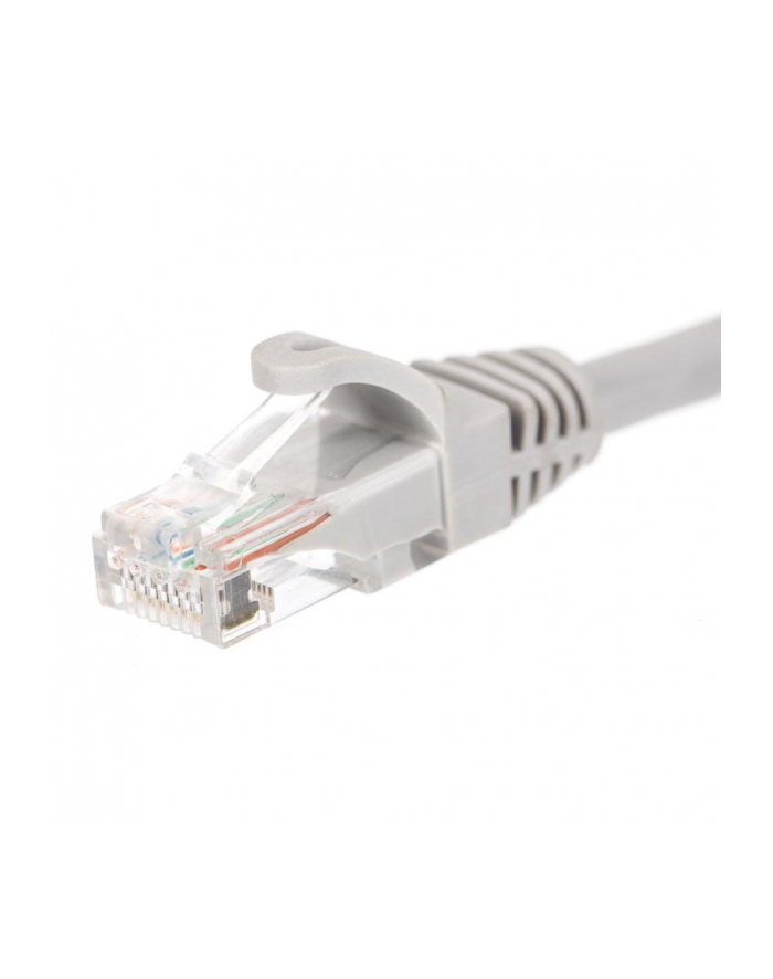 Netrack kabel krosowy RJ45, osłonka zalewana, kat. 6 UTP, 0.5m szary główny