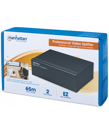 Manhattan splitter video VGA 1/2 350 MHz Pro czarny