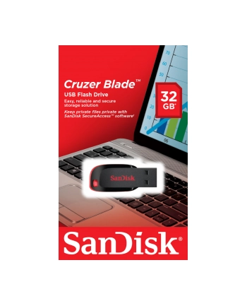 Sandisk Cruzer BLADE 32GB USB 2.0 (zapis 7 MB/s / odczyt 18 MB/s ) nr 2