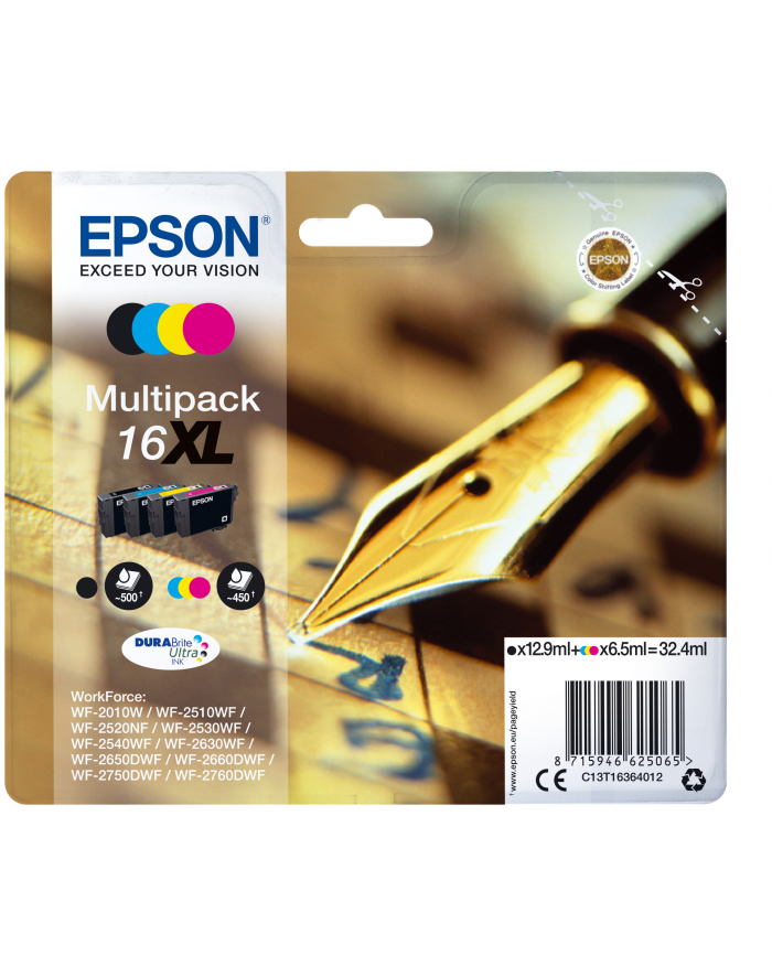 Tusz Epson DURABrite Ultra 16XL - multipak (CMYK) główny