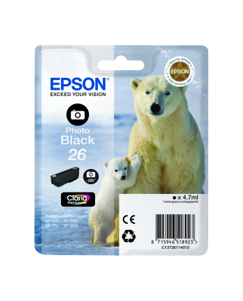 Tusz Epson CLARIA Premium 26 - Foto czarny