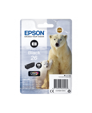 Tusz Epson CLARIA Premium 26 - Foto czarny nr 1