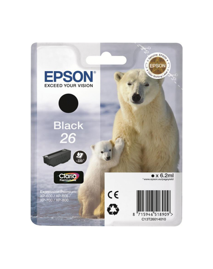 Tusz Epson CLARIA Premium 26 - cyjan główny
