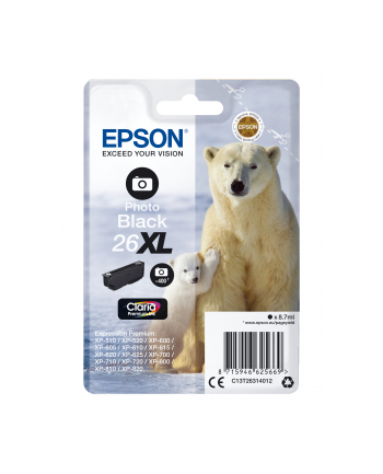 Tusz Epson CLARIA Premium 26XL - Foto czarny T2631 nr 1
