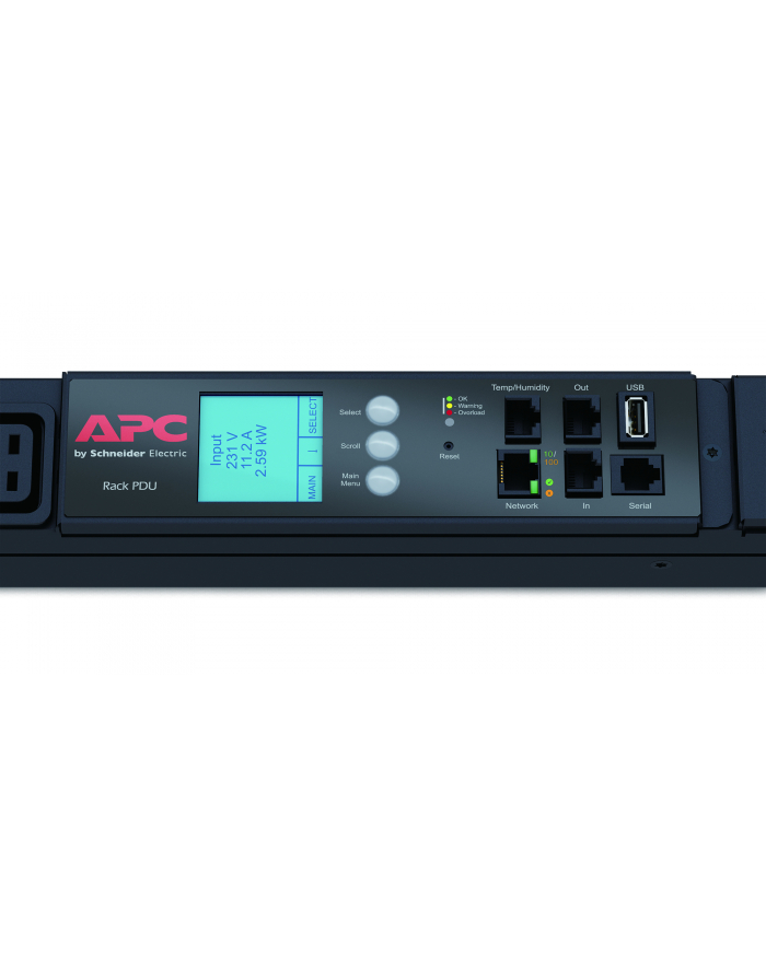 APC Rack PDU 2G, Metered, ZeroU, 22.0kW(32A) 17.3kW(24A), główny