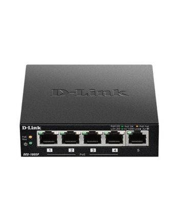 D-LINK DES-1005P, Mały 5 portowy przełącznik ethernetowy 10/100Mbps, PoE