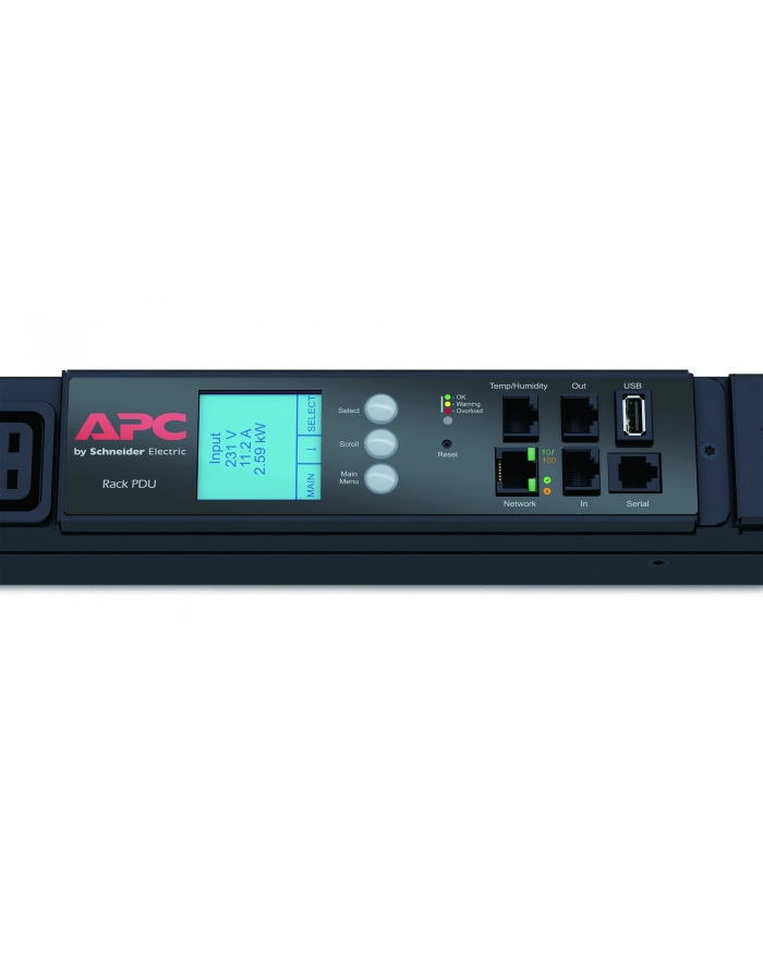 APC Rack PDU 2G, Metered, ZeroU, 22.0kW(32A) 17.3kW(24A), główny