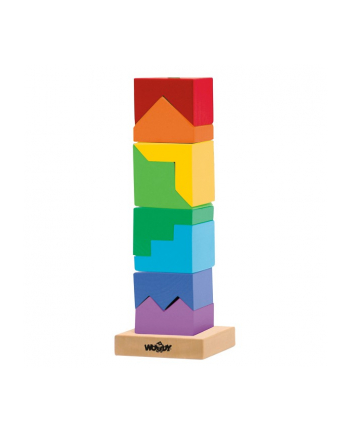 WOODYLAND Kolorowa wieża z klocków
