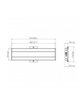 Płyta mocująca (515 mm), srebrna/czarna