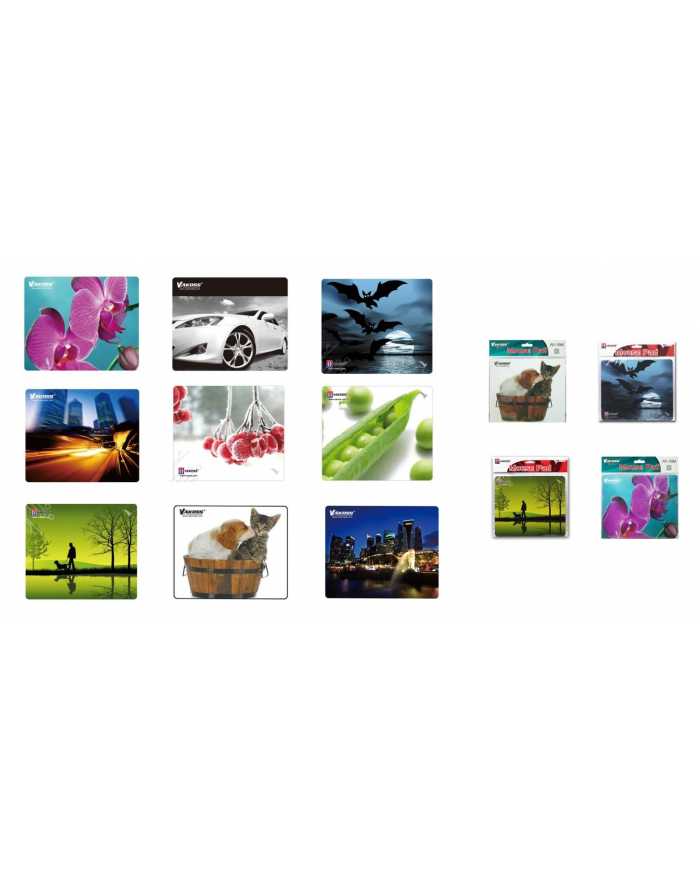 VAKOSS Podkładka pod  mysz, różne zdjęcia, mix w kartonie główny