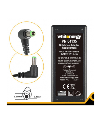 Whitenergy zasilacz 19V/3.16A 60W wtyczka 6.3x3.0mm Toshiba