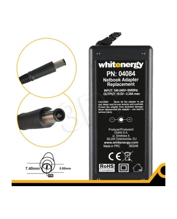 Whitenergy zasilacz 19.5V/3.34A 65W wtyczka 7.4x5.0mm Dell nr 2