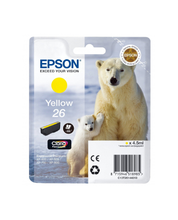 Tusz Epson T2614  yellow  Claria | 4,5 ml | XP-600/700/800