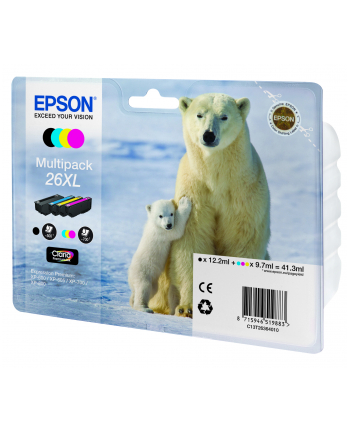 Tusz Epson T2636 XL CMYK Claria Multi Pack |  XP-600/700/800