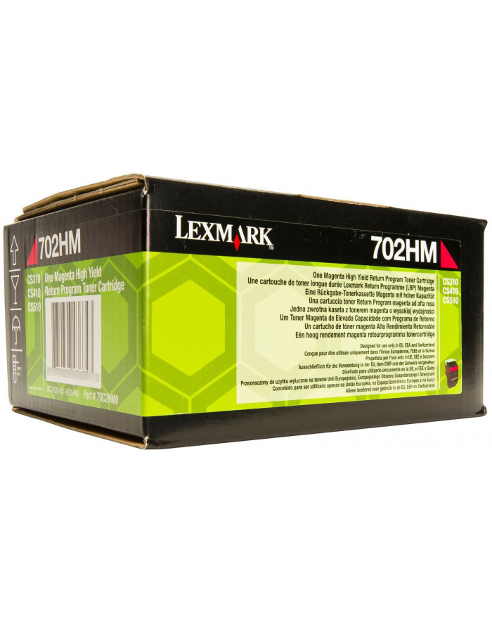 Toner Lexmark 702HM | magenta | zwrotny | 3000 str.| CS310dn / CS310n / CS410dn główny