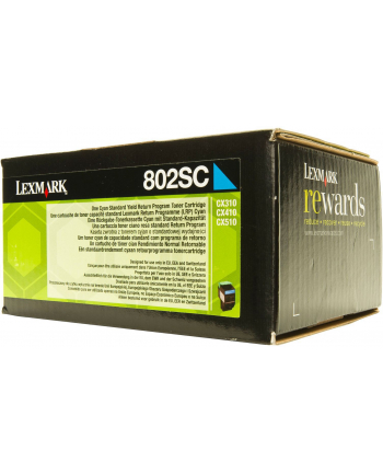 Toner Lexmark 802SC | cyan| zwrotny | 2000 str.| CX310dn / CX310n / CX410de / CX nr 1