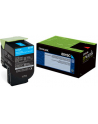 Toner Lexmark 802SC | cyan| zwrotny | 2000 str.| CX310dn / CX310n / CX410de / CX - nr 9