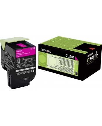 Toner Lexmark 702M |magenta | zwrotny | 1000 str.| CS310dn / CS310n / CS410dn / nr 1