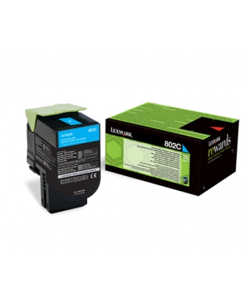 Toner Lexmark 802C |cyan | zwrotny | 1000 str.| CX310dn / CX310n / CX410de / CX4 nr 1