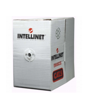 Intellinet kabel instalacyjny skrętka UTP 4x2 kat. 5e drut miedź 100% 305m szary