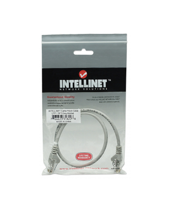 Intellinet Patch Cord RJ45, Snagless, Kat. 5e UTP 0.5m, szary