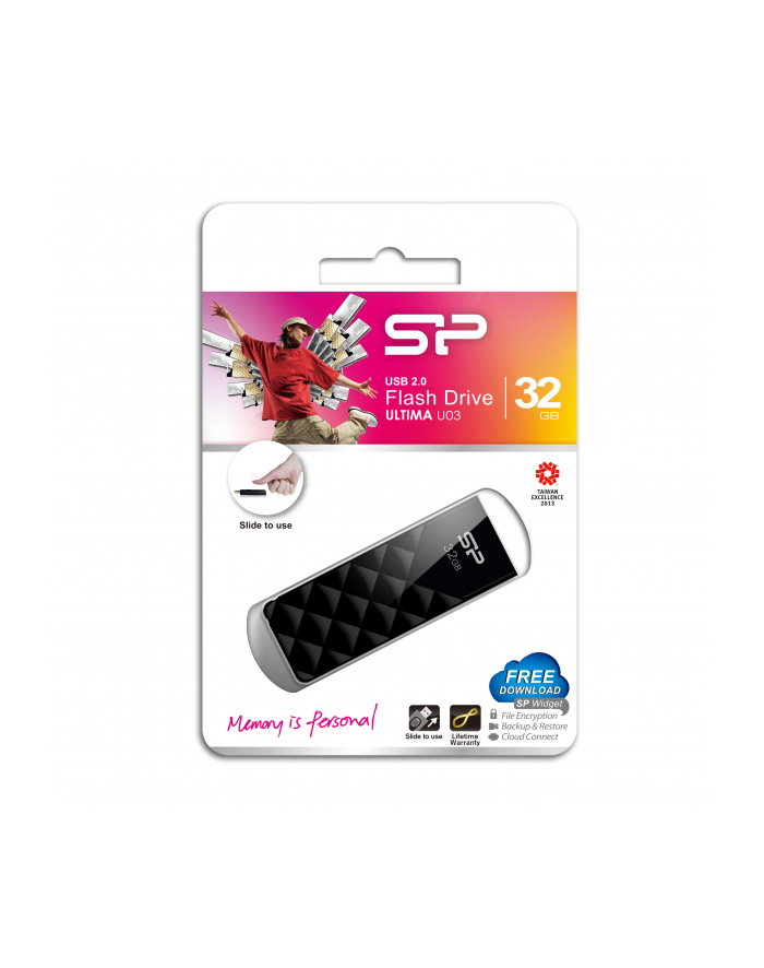 PENDRIVE Silicon Power 32GB Ultima U03 Black Diamond Cut główny