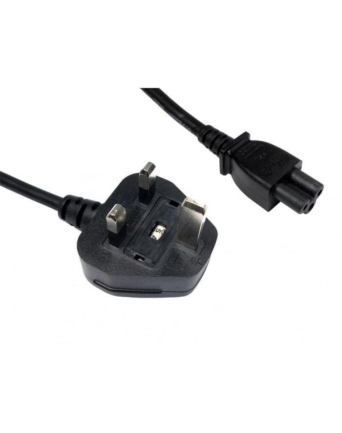 4World kabel zasilający komputerowy 3-żyłowy UK 1,5m główny