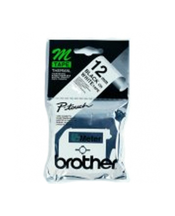 Taśma Brother 12mm BLACK ON WHITE TAPE nr 2