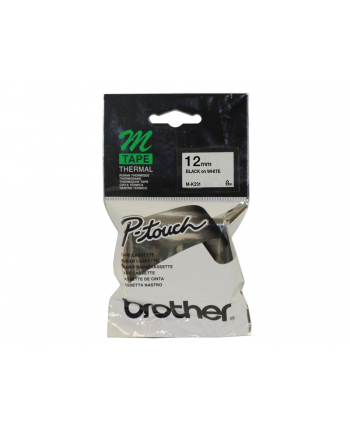 Taśma Brother 12mm BLACK ON WHITE TAPE nr 1