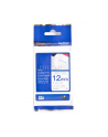 Taśma Brother 12mm BLUE ON WHITE FABRIC TAPE - nr 31