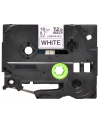 Taśma Brother 18mm BLACK  ON WHITE NON LAMINATED - nr 38
