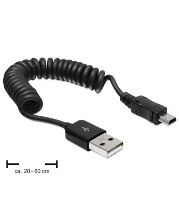 KABEL USB AM-MINI 2.0 SPIRALA 20-60CM DELOCK