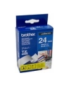 Taśma Brother 24mm WHITE ON BLUE - nr 36