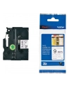 Taśma Brother 9mm BLACK  ON WHITE  NON LAMINATED - nr 33
