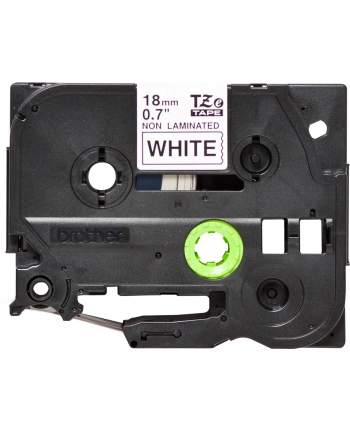 Taśma Brother 18mm BLACK  ON WHITE NON LAMINATED