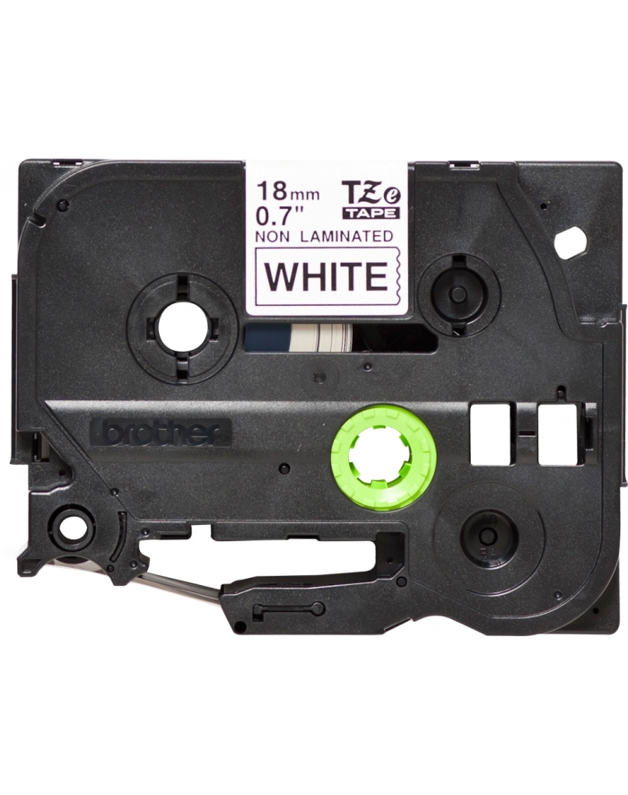 Taśma Brother 18mm BLACK  ON WHITE NON LAMINATED główny