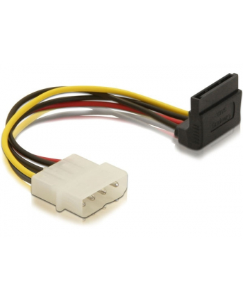 KABEL SATA ZASILAJĄCY MOLEX(M)->SATA(F) KĄT. 90” 15CM DELOCK