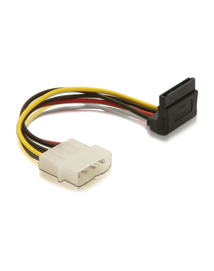 KABEL SATA ZASILAJĄCY MOLEX(M)->SATA(F) KĄT. 90” 15CM DELOCK główny