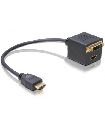 ADAPTER HDMI(M)->HDMI(F)+DVI-D(F)(24+1) DUAL LINK DELOCK