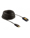 PRZEDŁUŻACZ USB AM-AF 2.0 10M AKTYWNY BLACK DELOCK - nr 43