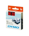 Taśma Dymo D1 - 12 mm x 7 m  czarny / czerwony - nr 28