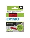 Taśma Dymo D1 - 12 mm x 7 m  czarny / czerwony - nr 50