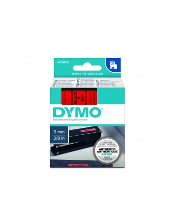 Taśma Dymo D1- 9mm x 7m czarny/czerwony nr 2