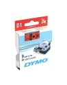 Taśma Dymo D1- 9mm x 7m czarny/czerwony - nr 31