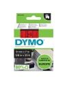 Taśma Dymo D1- 9mm x 7m czarny/czerwony - nr 45