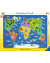 RAVEN. 30 EL. Mapa Świata ze zwierzętami - nr 2