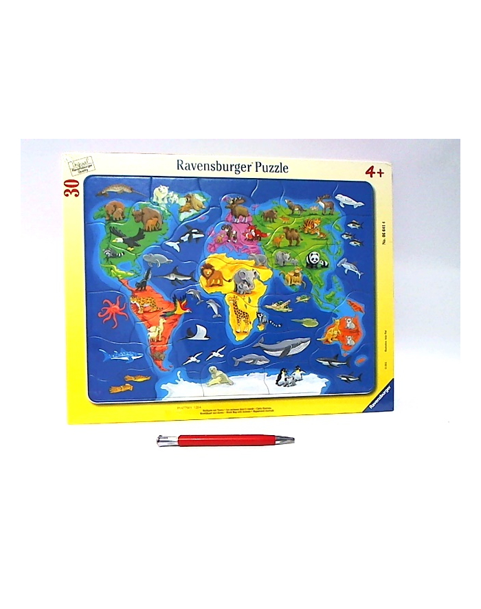 RAVEN. 30 EL. Mapa Świata ze zwierzętami główny