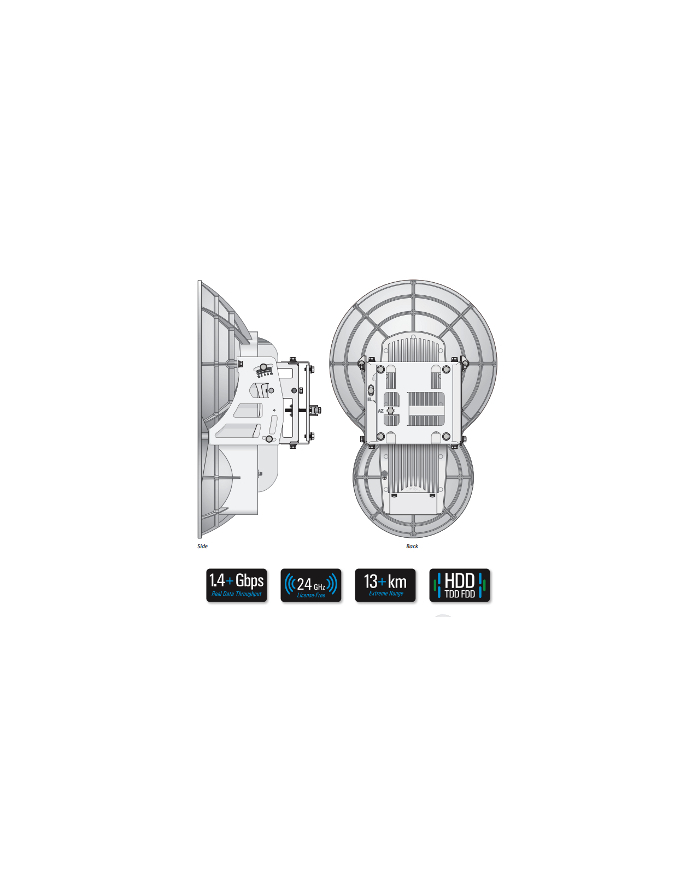 Ubiquiti AirFiber 2x2 MIMO 24GHz hi-gain  Antenna główny