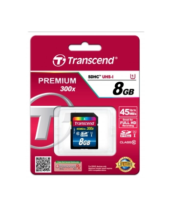Transcend karta pamięci SDHC 8GB Class 10 UHS-I nr 1