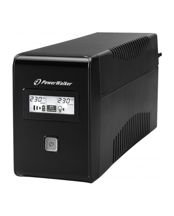 UPS POWER WALKER LINE-I 650VA 2xPL RJ/USB LCD